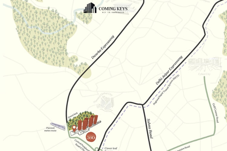 Location Map of Max Estates 360